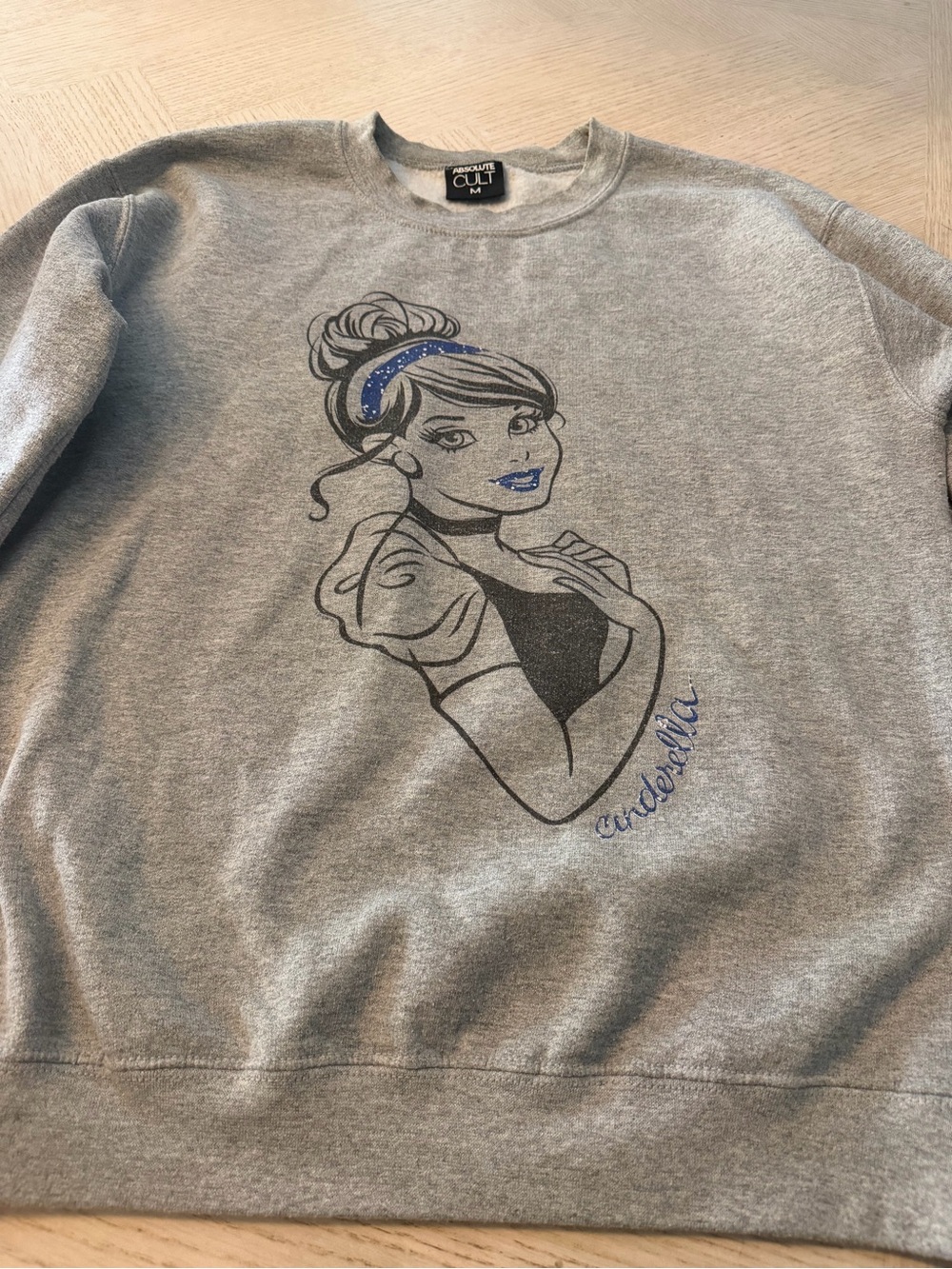 Disney Cinderella Graphic Crewneck Sweatshirt - Gray by Absolute Cult